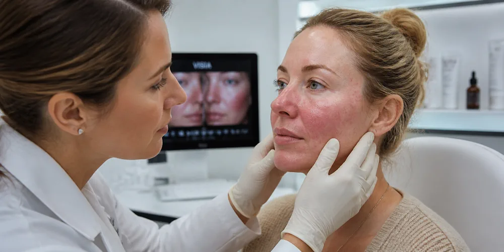 Professionele huidanalyse bij rosacea en gevoelige huid
