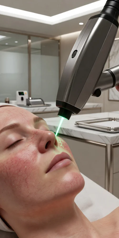Laserbehandeling voor couperose en zichtbare bloedvaatjes
